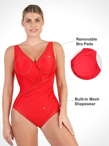 The Shapewear Swimsuit Deep-V Neck One-Piece